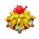 GATEAU DE BONBONS TRESSE JAUNE 22 CENTIMETRES.