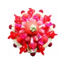 GATEAU DE BONBONS TRESSE ROUGE 22 CENTIMETRES