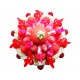 GATEAU DE BONBONS TRESSE ROUGE 22 CENTIMETRES.