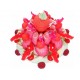 GATEAU DE BONBONS TRESSE ROUGE 22 CENTIMETRES.