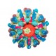 GATEAU DE BONBONS TRESSE BLANC/BLEU 22 CENTIMETRES