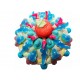GATEAU DE BONBONS TRESSE BLANC/BLEU 22 CENTIMETRES