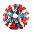 MAXI GATEAU DE BONBONS LARD FOOTBALL BLEU, BLANC, ROUGE