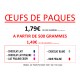 SACHET OEUF DE PAQUES PRALINES LAIT/BLANC DE 134 G