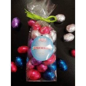 SACHET OEUF DE PAQUES PRALINES LAIT/BLANC DE 134 G