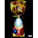 SACHET OEUF DE PAQUES MIX CHOCOLAT 108G + OEUF DE 50G